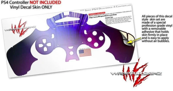 Skin for Sony PS4 Dualshock Controller PlayStation 4 Original Slim and Pro Bent Light Blueish (CONTROLLER NOT INCLUDED) - 3