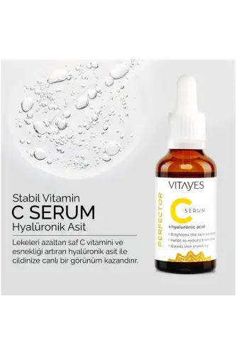 Skin Tone Evener Anti-Spot C Vitamin 10% Hyaluronic Acid Brightening Moisturizing Skin Serum - 4