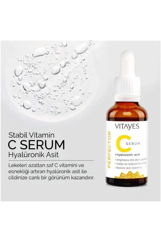 Skin Tone Evener Anti-Spot C Vitamin 10% Hyaluronic Acid Brightening Moisturizing Skin Serum - 4