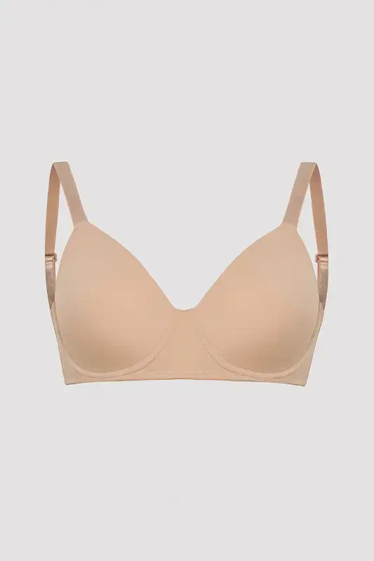 Skin Tone Plus Size Marvel Push-Up Underwire Padded Bra - 4