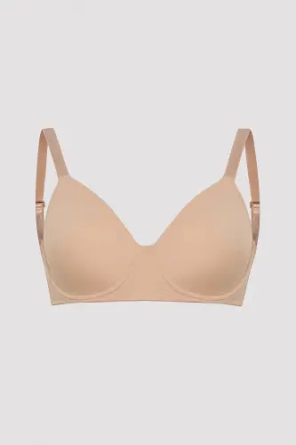 Skin Tone Plus Size Marvel Push-Up Underwire Padded Bra - 4