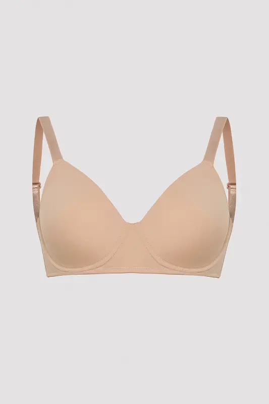 Skin Tone Plus Size Marvel Push-Up Underwire Padded Bra - 4