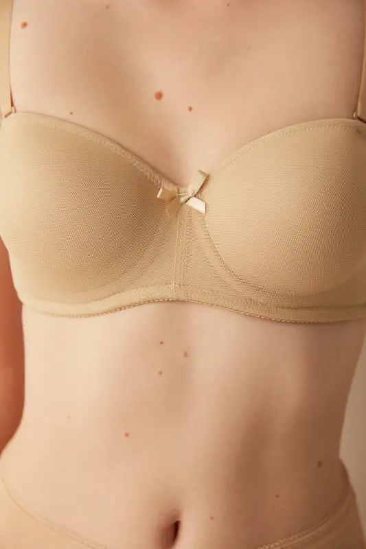 Skin Tone Shaping Underwire Non-Padded Lotus Bra - 6