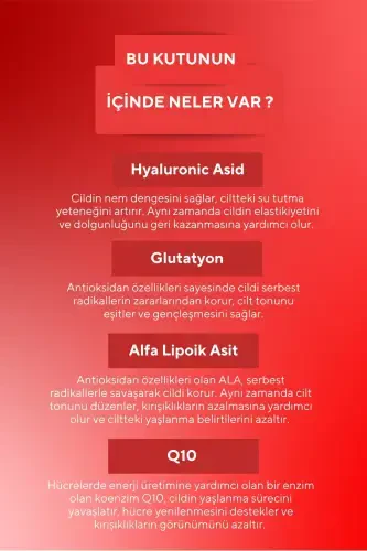 Skin Vitamin Chewable Vegan Gummy, Hyaluronic Acid, Vitamin C, Glutathione, Q10, ALA, Biotin - 4