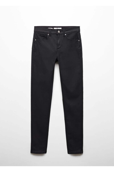 Скинни-джинсы с эффектом пуш-ап и вощеной поверхностью - 3