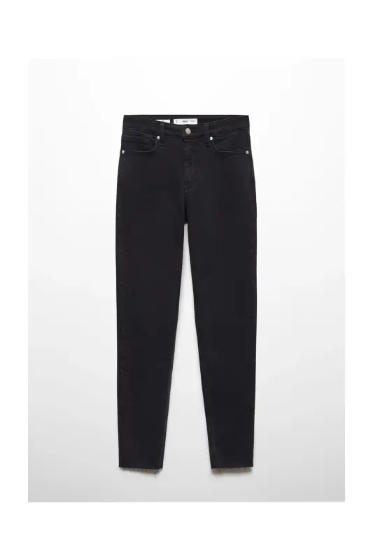 Skinny-Jeans mit verkürzter Länge - Schwarzer Denim - MANGO WOMAN