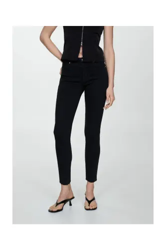 Skinny-Jeans mit verkürzter Länge - Schwarzer Denim - 5