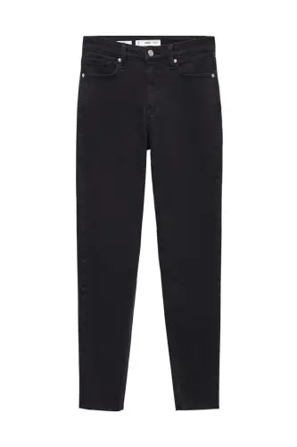 Skinny-Jeans mit verkürzter Länge - Schwarzer Denim - 6