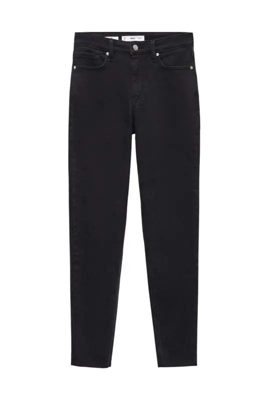 Skinny-Jeans mit verkürzter Länge - Schwarzer Denim - 6