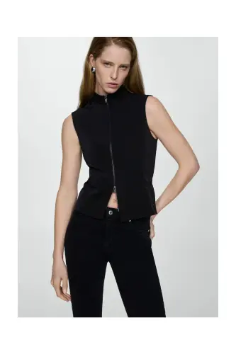 Skinny-Jeans mit verkürzter Länge - Schwarzer Denim - 8