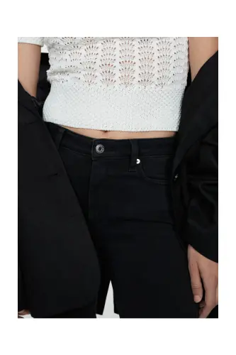 Skinny-Jeans mit verkürzter Länge - Schwarzer Denim - 13