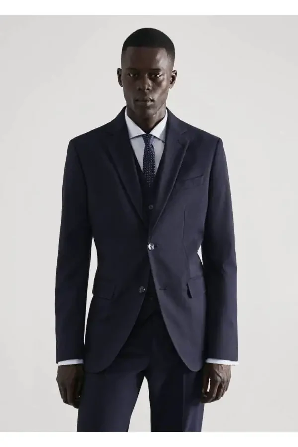 Skinny-Fit Blazer Jacket in Stretch - 1