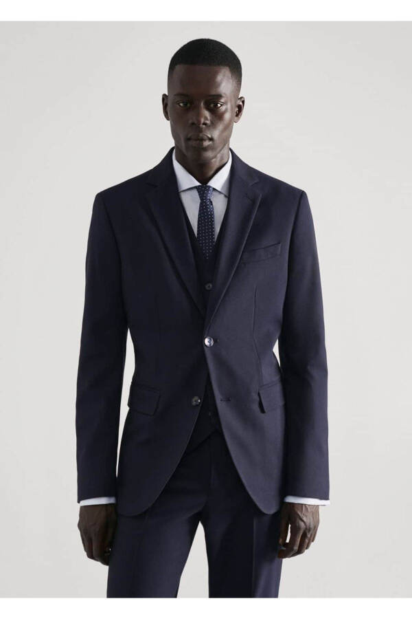 Skinny-Fit Blazer Jacket in Stretch - 1