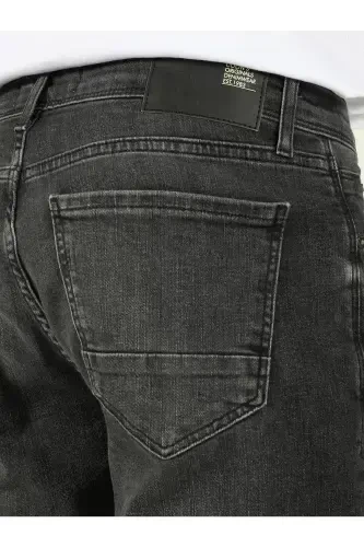 Skinny fit, low rise, narrow leg blue men's jeans. - 5