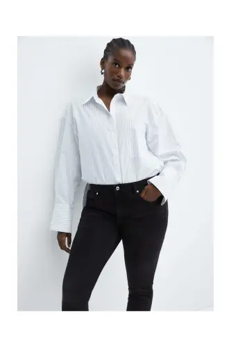 Skinny push-up jeans-Black denim - 10