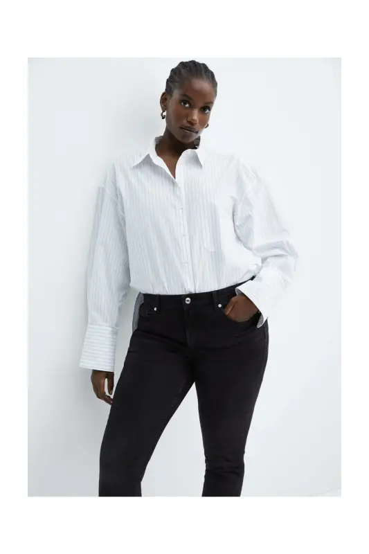 Skinny push-up jeans-Black denim - 10