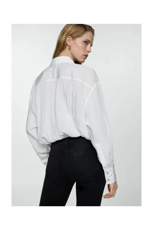 Skinny Push-up-Jeans - Schwarzer Denim - 6