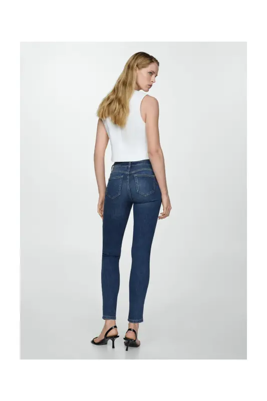 Skinny push-up jeans-Dark Blue - 2