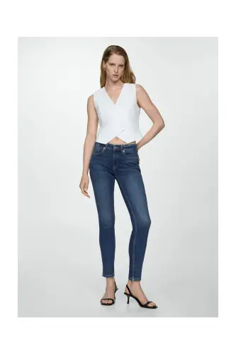 Skinny push-up jeans-Dark Blue - 3