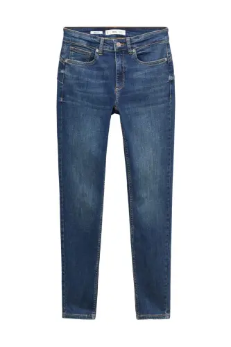 Skinny push-up jeans-Dark Blue - 5