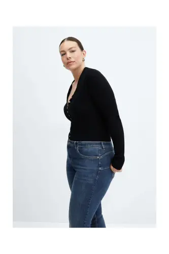 Skinny push-up jeans-Dark Blue - 10