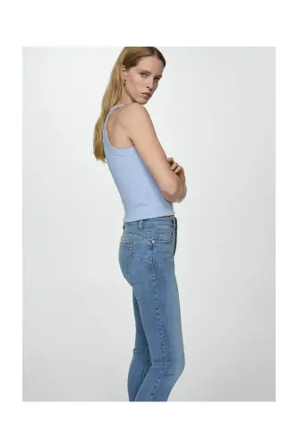 Skinny push-up jeans - Medium Blue - 4