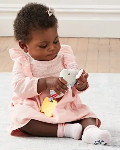 Skip Hop Bandana Buddies Baby Activity Chime & Teether Stroller Toy, Mouse - 5