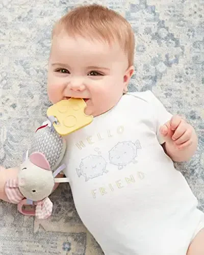 Skip Hop Bandana Buddies Baby Activity Chime & Teether Stroller Toy, Mouse - 2
