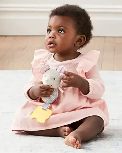 Skip Hop Bandana Buddies Baby Activity Chime & Teether Stroller Toy, Mouse - 4