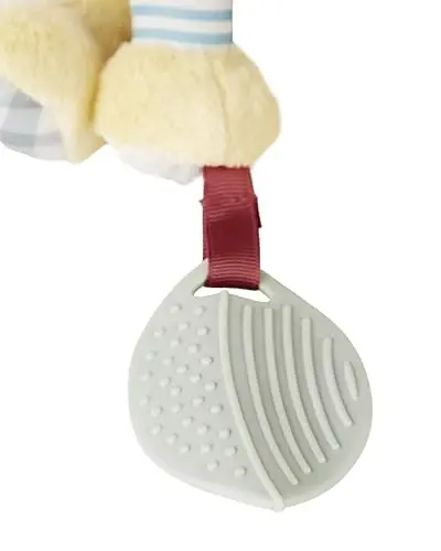 Skip Hop Bandana Buddies Soft Textured Baby Activity and Teething Toy for Multi-Sensory Play with Rattles, Crinkle Sounds, Squeaker and Mirror, Attaches to Stroller and Car Seat, Lion, Age 0+ - 2