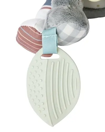 Skip Hop Bandana Buddies Soft Textured Baby Activity and Teething Toy for Multi-Sensory Play with Rattles, Crinkle Sounds, Squeaker and Mirror, Attaches to Stroller and Car Seat, Panda, Age 0+ - SKIP (1)