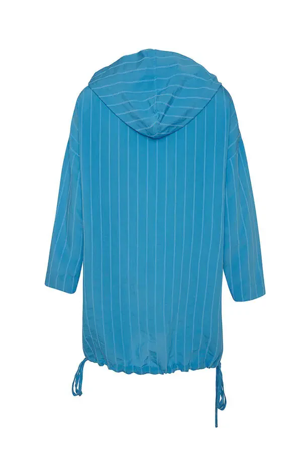 Skirt Hem Lace-Up Detail Tunic-Blue - 3