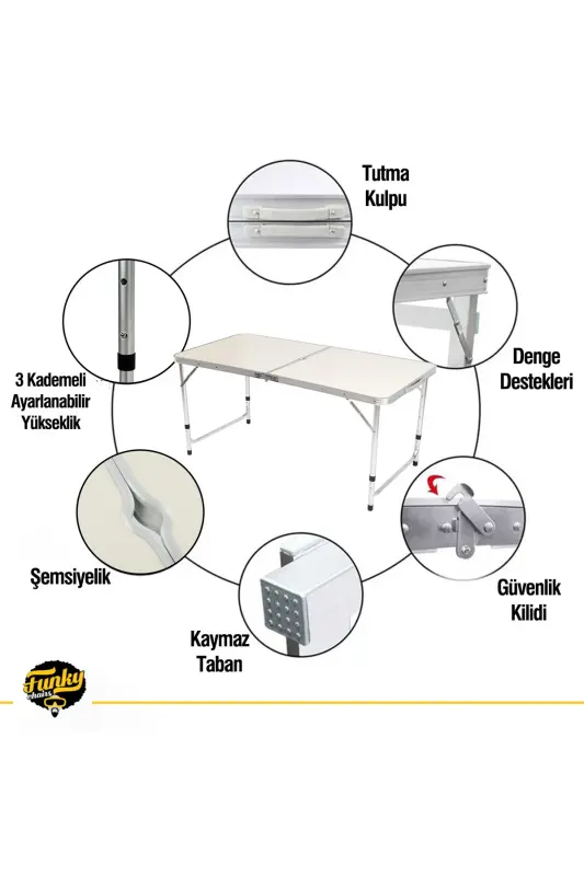 Складной набор для пикника со стульями Funky Chairs - Бежевый - Без цвета - 7