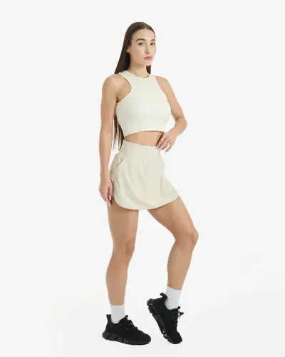 Skort (Skirt Shorts) - WHITE - 4