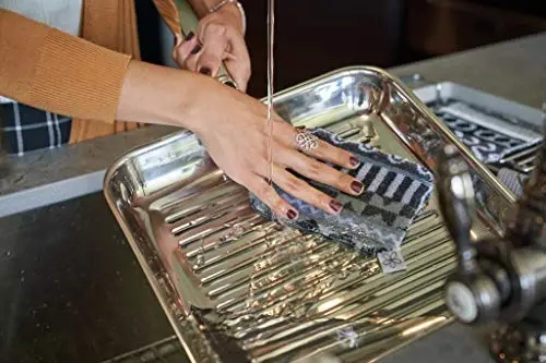 Skoy Bundle, 2-Pack Skoy Scrub, and 4-Pack Skoy Swedish Dishcloth, Reusable Cleaning Products for Kitchen and Household, Planet-Friendly, Dishwasher Safe Soft Scrub, Monochromatic Colors - 3