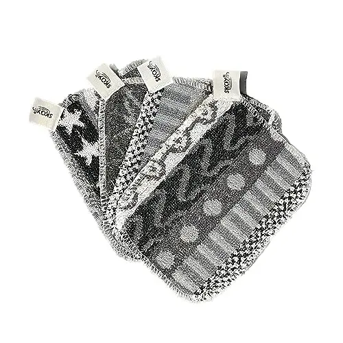 Skoy Scrub, 4-Pack Reusable, Non-Scratching Dish Scrubber for Kitchen and Household Cleaning, Planet-Friendly, Dishwasher Safe Soft Scrub, Monochromatic Colors 