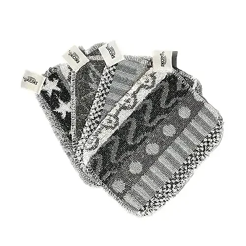 Skoy Scrub, 4-Pack Reusable, Non-Scratching Dish Scrubber for Kitchen and Household Cleaning, Planet-Friendly, Dishwasher Safe Soft Scrub, Monochromatic Colors - SKOY