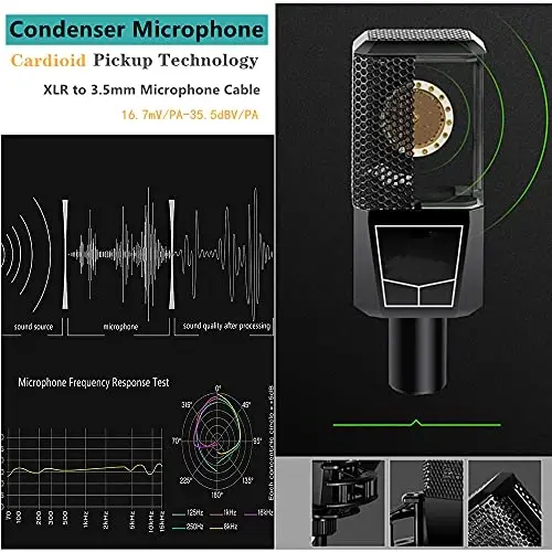 sktome Podcast Equipment Bundle, K300 Sound Card with Podcast Microphone, Audio Interface for Music Recording Karaoke Singing Broadcast (AM200-K300S2) - SKTOME (1)