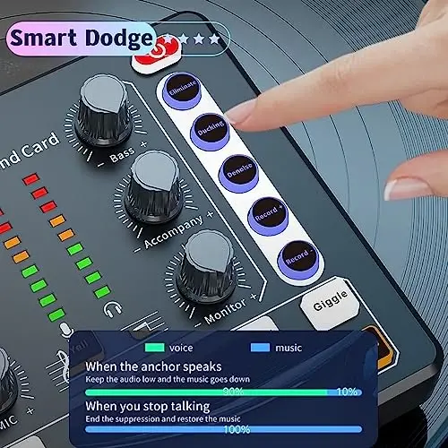 sktome Podcast Equipment Bundle, BM-800 Recording Studio Package with Voice Changer, Live Sound Card - Audio Interface for Laptop Computer Vlog Living Broadcast Live Streaming - 4