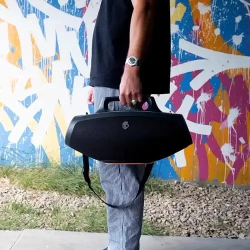 Skullcandy Barrel Bluetooth Boombox Speaker – Water-Resistant Wireless Portable Speaker, with LED Lightshow Mode, 12 Hour Battery, Multi-Link, & USB-C & USB-A Output Charging - 3