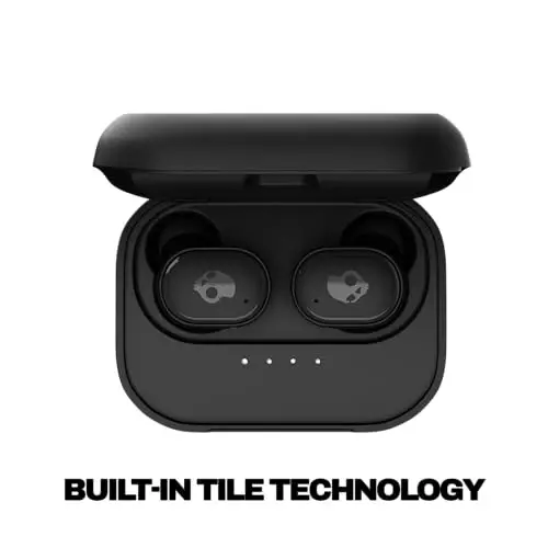 Skullcandy Grind simsiz quloqchinlar, Bluetooth quloqchinlar, 40 soatgacha batareya, shovqinni izolyatsiya qiluvchi moslashuv, iPhone Android uchun mikrofon, Skull-iQ ilovasi orqali sozlanishi - True Black - 3