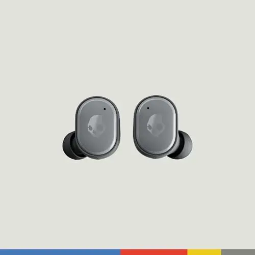 Skullcandy Grind Wireless Earbuds, Bluetooth Headphones, Up to 40 Hours Battery, Noise Isolating Fit, Microphone for iPhone Android, Customizable via Skull-iQ App - Chill Grey - 3