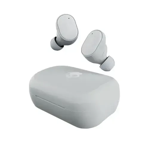 Skullcandy Grind Wireless Earbuds, Bluetooth quloqchinlar, 40 soatgacha batareya, shovqinni izolyatsiya qiluvchi moslama, iPhone Android uchun mikrofon, Skull-iQ ilovasi orqali sozlanishi - Ochiq kulrang/ko'k - 5