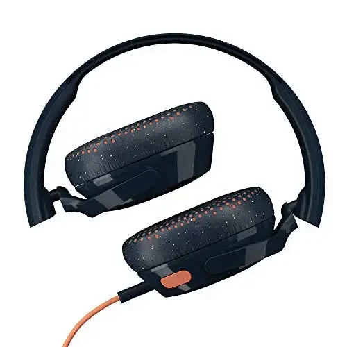 Skullcandy Riff On-Ear Wired Headphones, Convenient for Travel with 3.5mm AUX Plug, Built-in Microphone, Foldable Lightweight Comfortable Design, Durable Headband, Reliable Simplicity - Blue/Sunset - SKULLCANDY (1)