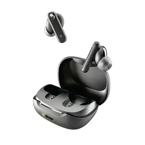 Skullcandy Smokin' Buds In-Ear Wireless Earbuds, 20 Hr Battery, 50% Renewable Plastics, Microphone, Works with iPhone Android and Bluetooth Devices - Black - 1