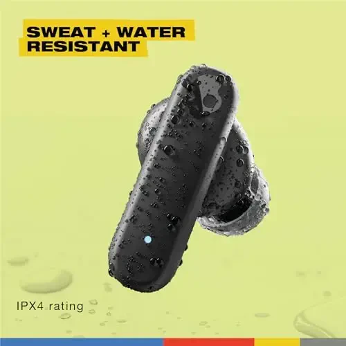 Skullcandy Smokin' Buds In-Ear Wireless Earbuds, 20 Hr Battery, 50% Renewable Plastics, Microphone, Works with iPhone Android and Bluetooth Devices - Black - 5