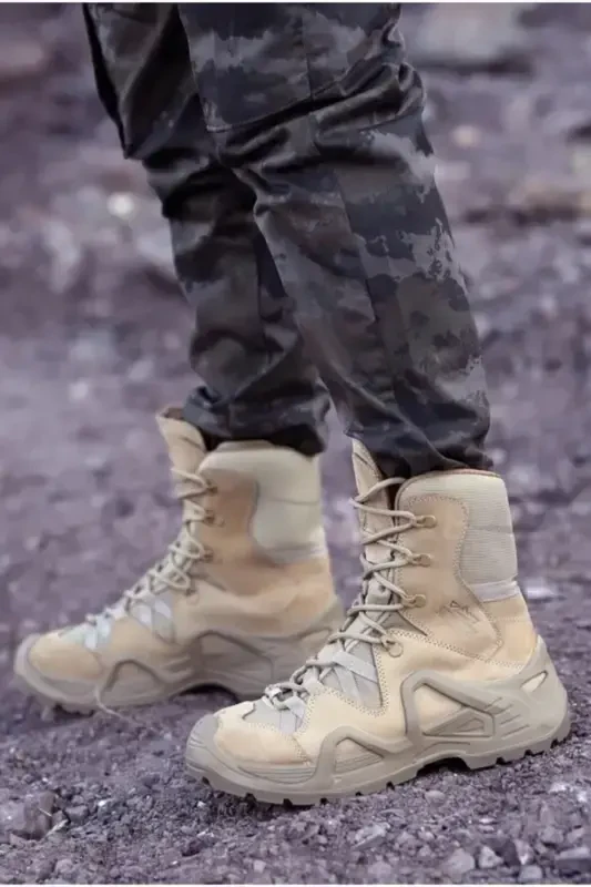 Skuter Bot Harbiy Sahro Rang Bej Taktik Bot Fermuarli 1491-bej - 3