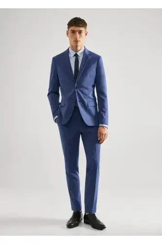 Sky Blue Men's Blazer 57040544-Sky Blue2 - 1