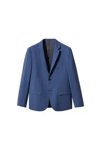 Sky Blue Men's Blazer 57040544-Sky Blue2 - 4