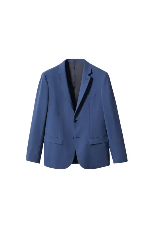 Sky Blue Men's Blazer 57040544-Sky Blue2 - 4